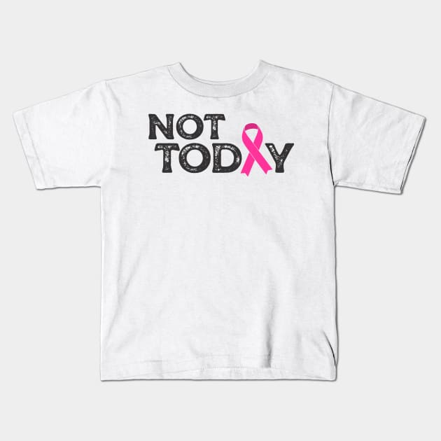 not today (pink ribbon) Kids T-Shirt by mystudiocreate